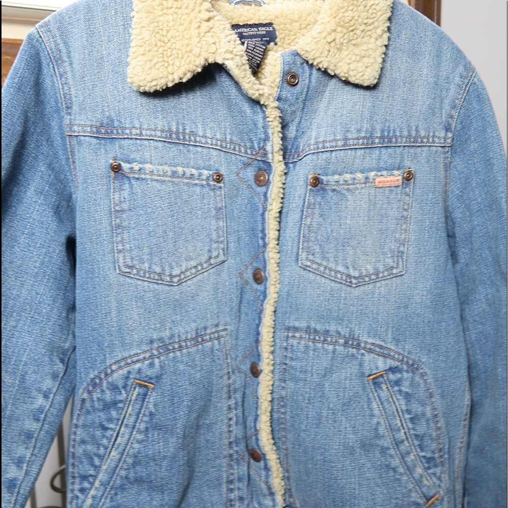 American Eagle Lined Denim Jean Jacket